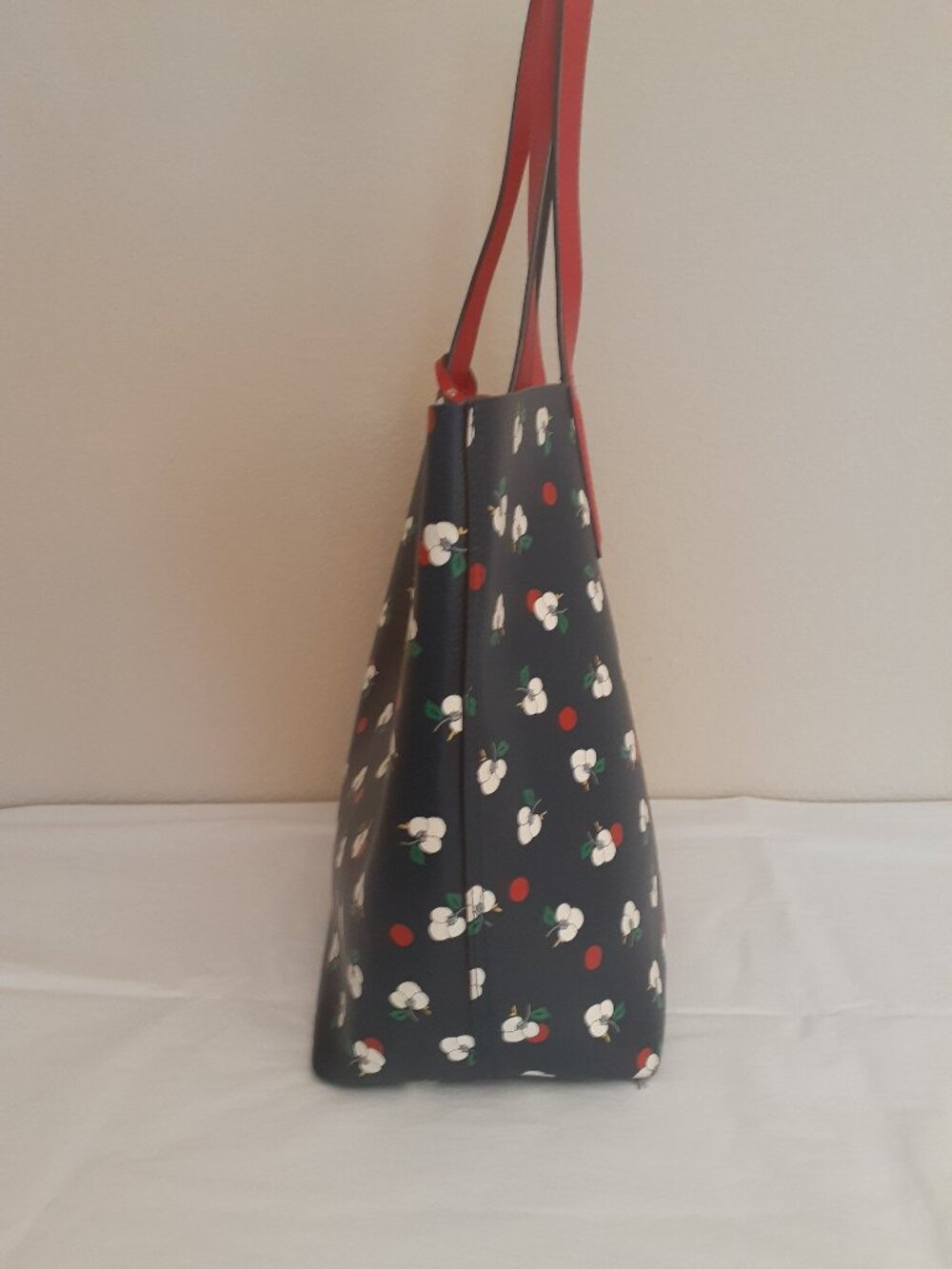 Kate Spade Floral  Reversible Leather Tote Bag - Picture 7 of 16